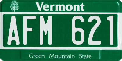 VT license plate AFM621