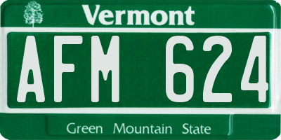 VT license plate AFM624