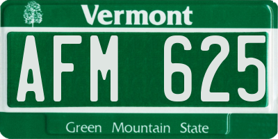 VT license plate AFM625