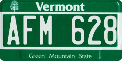 VT license plate AFM628