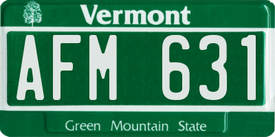 VT license plate AFM631