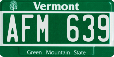 VT license plate AFM639