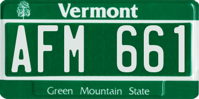 VT license plate AFM661