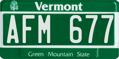 VT license plate AFM677