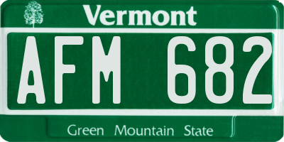 VT license plate AFM682