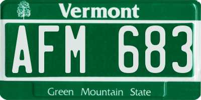 VT license plate AFM683