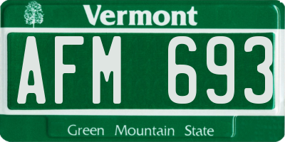 VT license plate AFM693