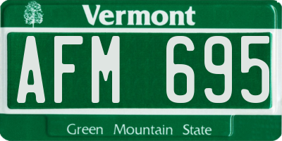 VT license plate AFM695