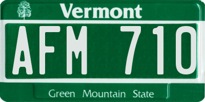 VT license plate AFM710
