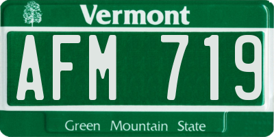 VT license plate AFM719
