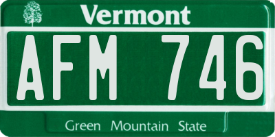 VT license plate AFM746