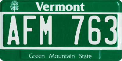 VT license plate AFM763