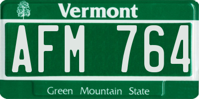 VT license plate AFM764