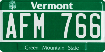 VT license plate AFM766