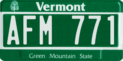 VT license plate AFM771
