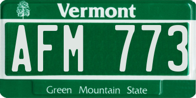 VT license plate AFM773