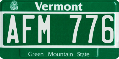 VT license plate AFM776
