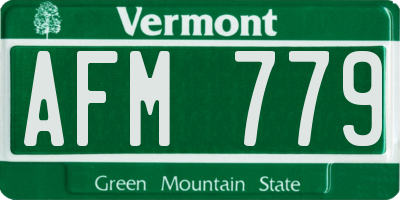 VT license plate AFM779