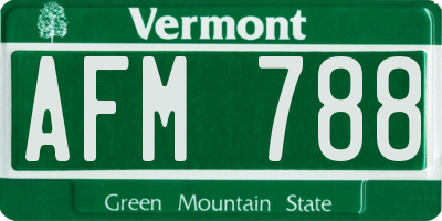 VT license plate AFM788