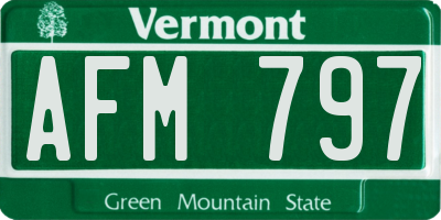 VT license plate AFM797