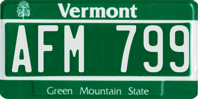 VT license plate AFM799