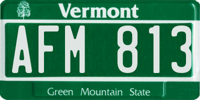 VT license plate AFM813