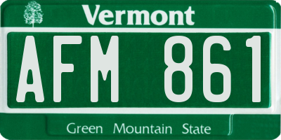 VT license plate AFM861