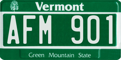 VT license plate AFM901