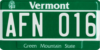 VT license plate AFN016