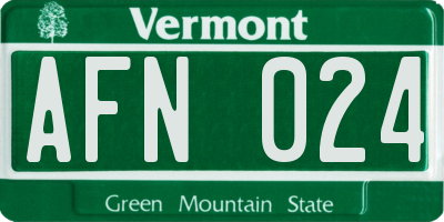VT license plate AFN024
