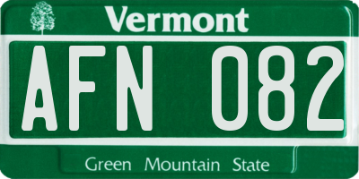 VT license plate AFN082
