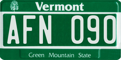 VT license plate AFN090