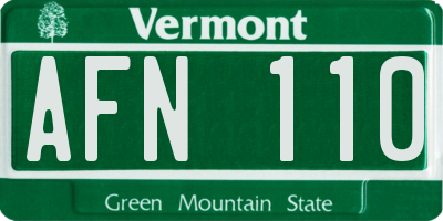 VT license plate AFN110