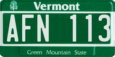 VT license plate AFN113