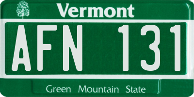 VT license plate AFN131