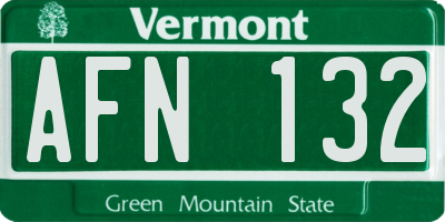 VT license plate AFN132
