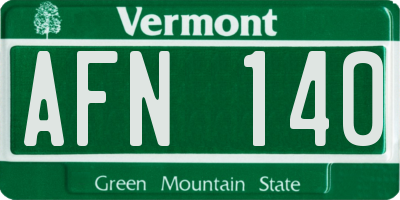 VT license plate AFN140