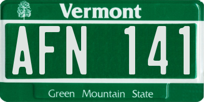 VT license plate AFN141
