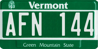 VT license plate AFN144
