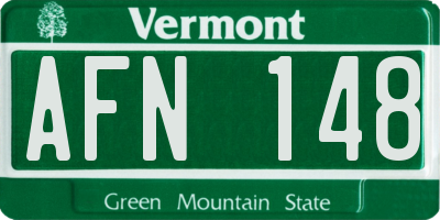 VT license plate AFN148