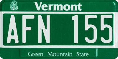 VT license plate AFN155