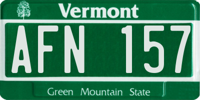 VT license plate AFN157