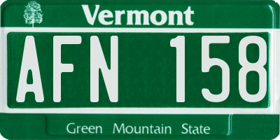VT license plate AFN158