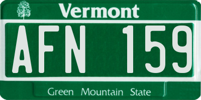 VT license plate AFN159