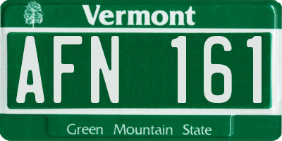 VT license plate AFN161