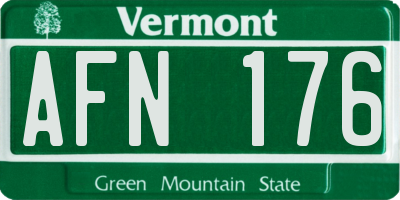 VT license plate AFN176