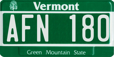 VT license plate AFN180