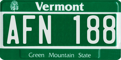 VT license plate AFN188