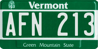 VT license plate AFN213