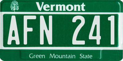VT license plate AFN241
